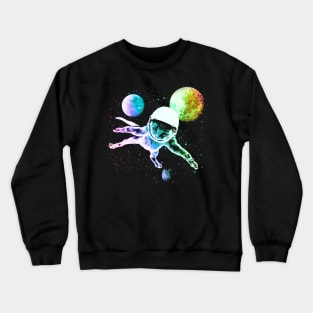 Astronaut Kitty Cat in Space Crewneck Sweatshirt